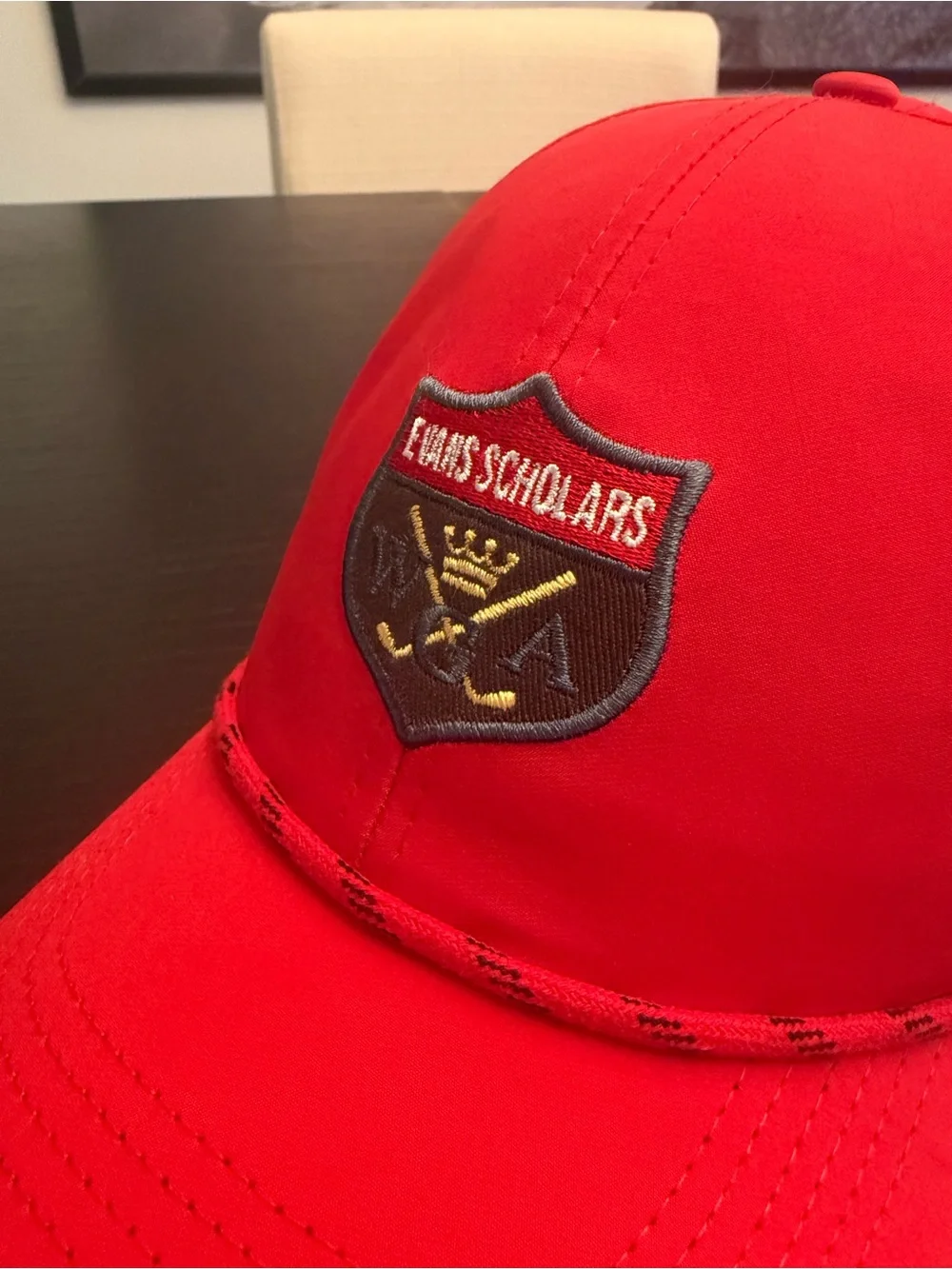 Evans Scholars WGA Red Rope Embroidered Golf Hat Adjustable Baseball Cap